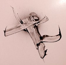 CHEETAI TABLEAU ABSTRAIT NOIR & BLANC ABSTRACT  ARTWORK VIDE ATELIER