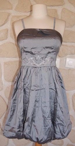 Robe soirée grise - robe,