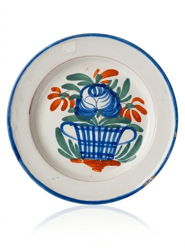 Assiette faïence panier - assiette,