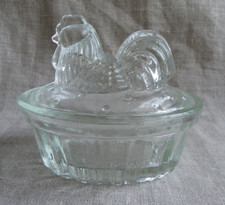 BEURRIER ANCIEN EN VERRE