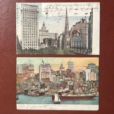 Cartes Postales Anciennes États Unis, New York 1905/1907, bon état
