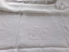 Nappe Ancienne en Lin Damassé