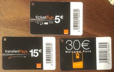 3 ORANGE MOBICARTE MBC RELOAD COUPONS NOT PREPAID TELECARD PREPAID