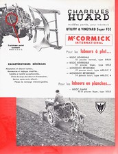 ▬►Prospectus Original /1955 CHARRUE HUARD BISOC McCORMICK IH TRACTEUR TRAKTOR