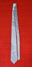 Vincenzo Boretti 100% Silk Tie Blue Gray Diagonal Stripe Handmade Italy