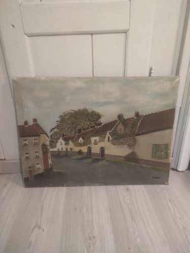 Ancien tableau huile sur toile - ancien,