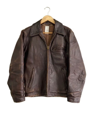 Schott veste cuir marron - veste,