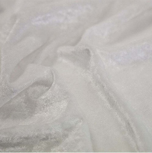 Blanc écrasé tissu velours - Écrasé,