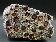 GRENAT + PYRITE , FACE AVANT