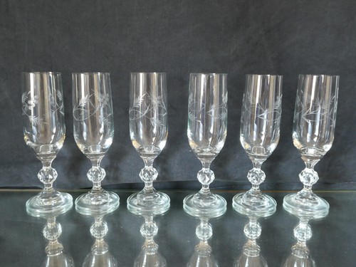 Lot verres flutes à - 6,
