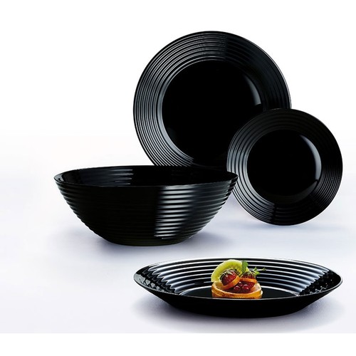 Ensemble assiettes noir - ensemble, d'assiettes