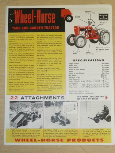 Vintage 1962 wheel horse - wheel,