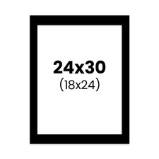 Passe-partout - Noir - 24x30cm