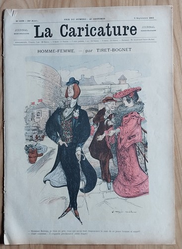 Caricature 1903 homme femme - caricature, homme-femme