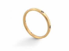 BAGUE POMELLATO LUCCIOLE ALLIANCE T58 EN OR JAUNE 6 DIAMANTS 0.13CT RING 1100€