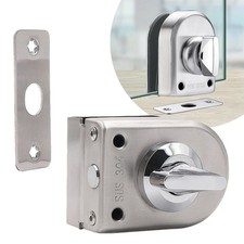 Serrure de porte en verre à bouton rotatif pour portes vitrées de 8 à 12 mm e