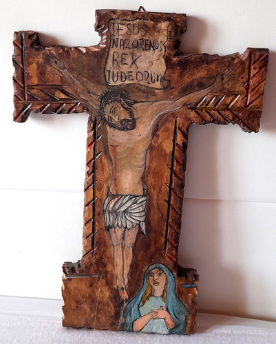 Grand crucifix art populaire - art,