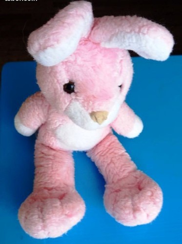 Peluche vintage lapin rose - , &