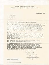 Jimmy Demaret signed contract.  Faint signature.  JSA Letter of Authenticity