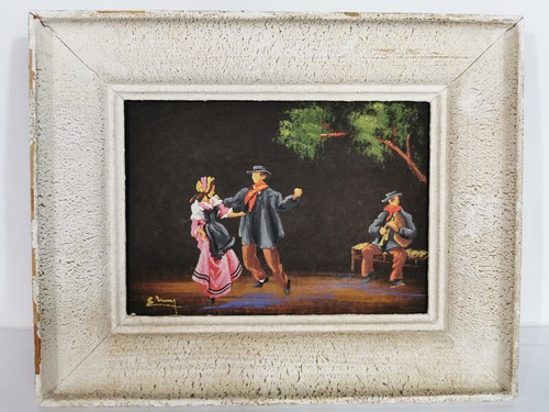 Ancienne peinture sur - ancienne, toile