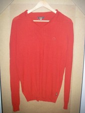 VERSACE jeans couture chandail pull summer knit rouge vif red taille LARGE size