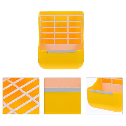 Plastic rabbit feeder - plastic, yellow
