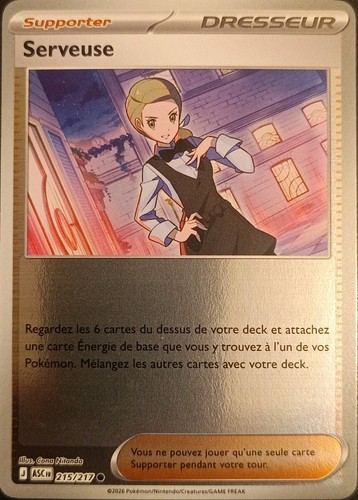 Carte pokemon serveuse 215 - serveuse, 215/217