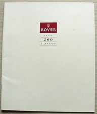 ROVER 200 SERIES Car LF Sales Brochure c1991 FRENCH #EO 710/A  214Si 216GSi 16v