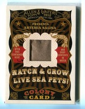 2012 Topps A & G Hatch & Grow Live Sea Pets Colony in Card Relic Artemia Salina