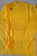 MAILLOT LE COQ SPORTIF ANNEES 70 - JAUNE - STYLE : NANTES - BRESIL - SUEDE
