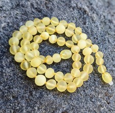 Collier ambre jaune perles