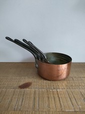 Lot Of 4 Copper Pans - Vintage Kitchen 