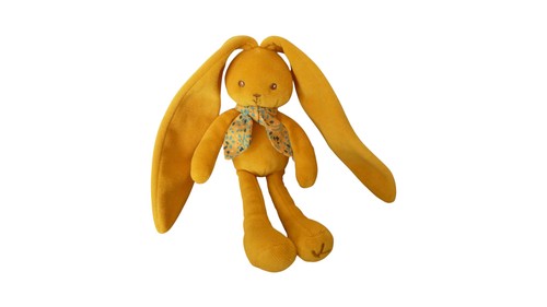 Peluche lapin jaune moutarde - ,
