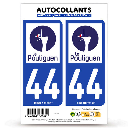 Autocollants plaque - 2,