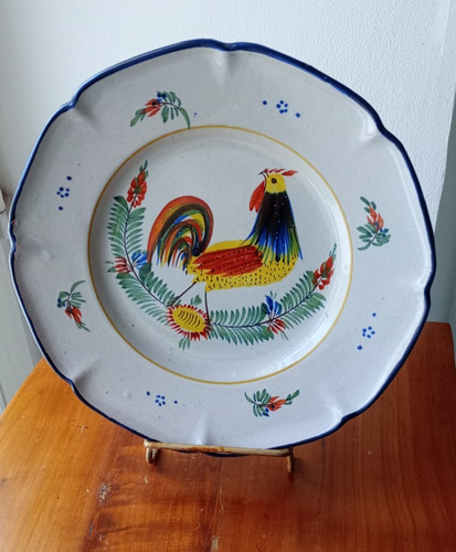 Ancienne assiette coq - assiette, au