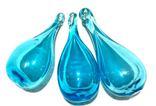 GOUTTE PENDANTE EN VERRE BLEU