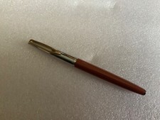 50s Vintage Waterman C/F 14K Gold Nib Brown /Chrome,Gold  GT Fountain Pen-USA