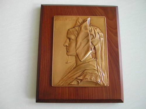 Grande plaque bronze doré - plaque,