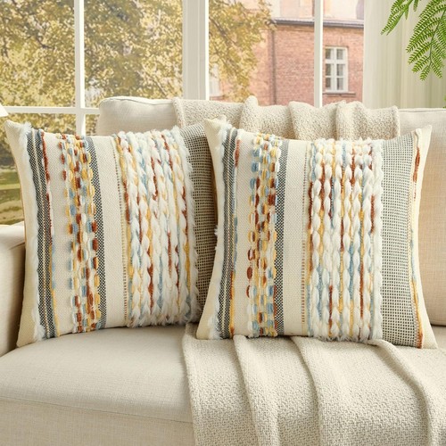 Lot housses coussin 45x45 - 2,
