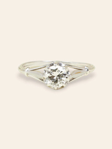 Bague solitaire blanc - bague,