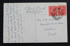 The Lizard, Helston, Cornwall 1949 postmark on a postcard to Rev. R. H. Farthing