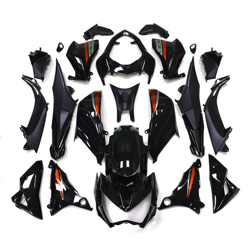 Black orange motorcycle - black,