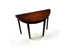 Dollhouse Miniature Hall Table Sofa Demi Lune Furniture 1:12 Dark Wood