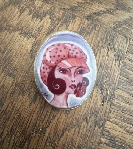 Broche vintage portrait - portrait, femme