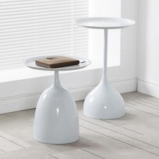 Table d'appoint ronde avec base en fer forgé pour cabine, balcon, petit