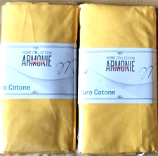 HARMONIES HOME single bed sheet pure cotton with corners 90 x 200 cm YELLOW