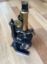 1906 Leitz Wetzlar Antique Brass Microscope and Carrying Case
