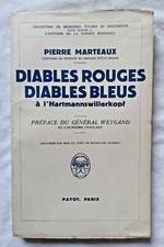 Diables Rouges Diables Bleus à l' Hartmannswillerkopf par Marteaux Guerre WW1