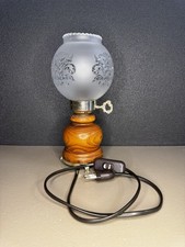 Ancienne Lampe à Poser Bois &