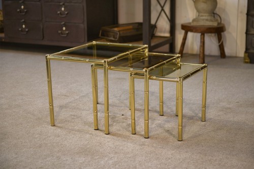 Tables gigognes laiton - en,